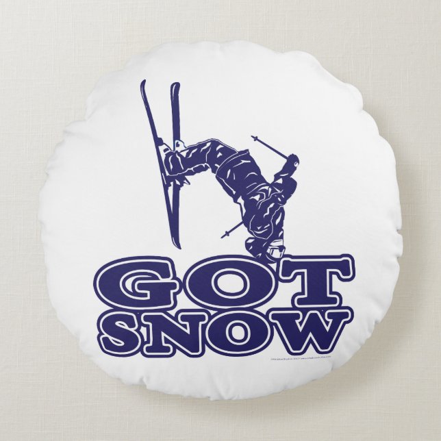 Almofada Redonda Snow Skier (Frente)