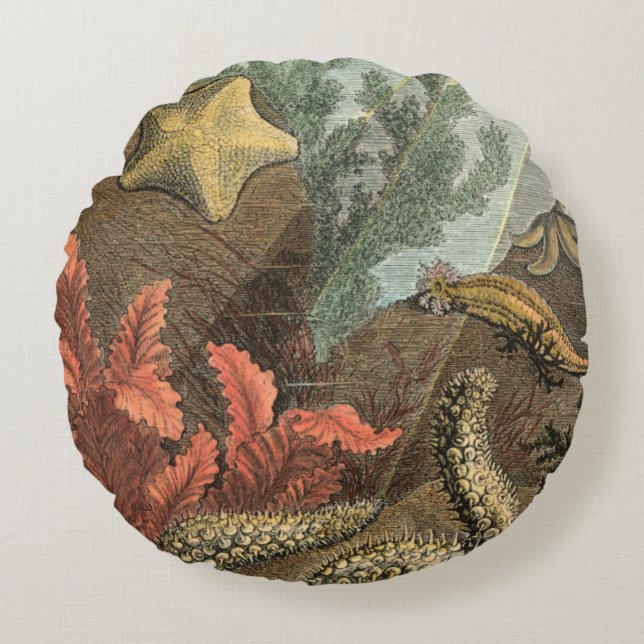 Almofada Redonda Sob o mar (Frente)