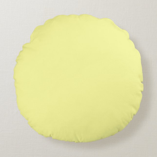 Almofada Redonda Solid Lemon Cookie Yellow (Frente)