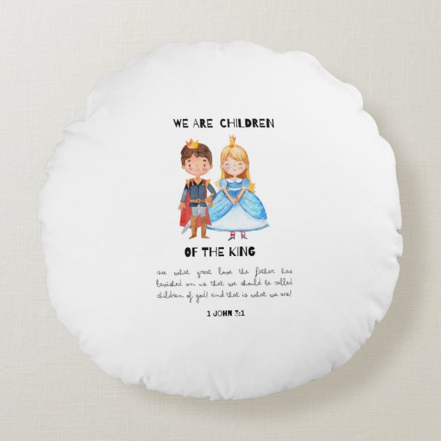 Almofada Redonda Somos Crianças Do Rei Enfermeiro Bonito (Frente)