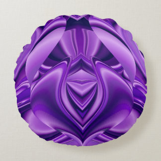 Almofada Redonda Sonhos de Arco-Íris de Flor Roxo