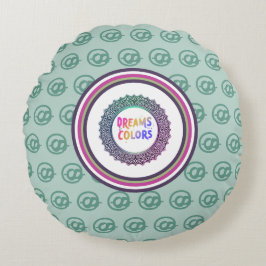 Almofada Redonda Sonhos em Cores