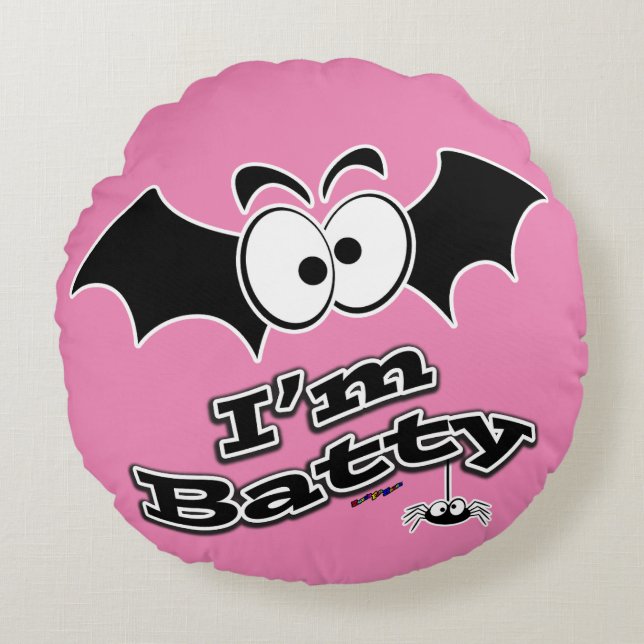 Almofada Redonda Sou Batty Crazy Eyes (Frente)