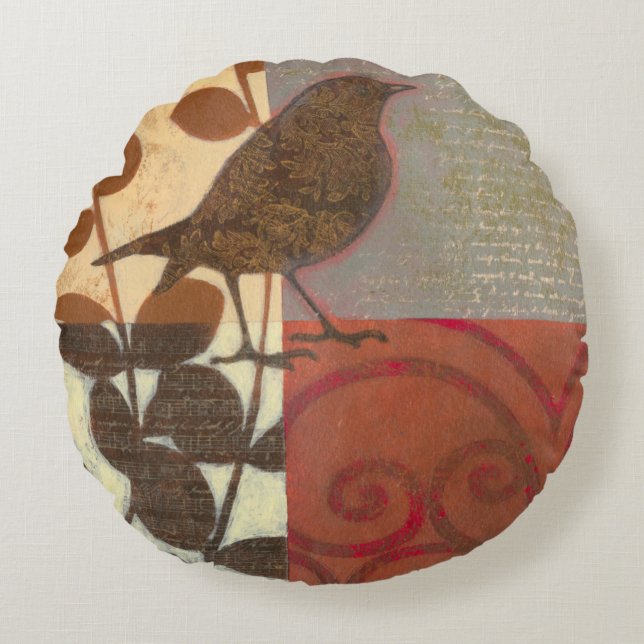 Almofada Redonda Sparrow Damask (Frente)