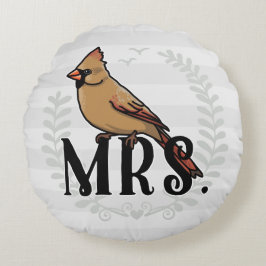 Almofada Redonda Sr. e Sra. Sua e Sua Sra. Cardinal