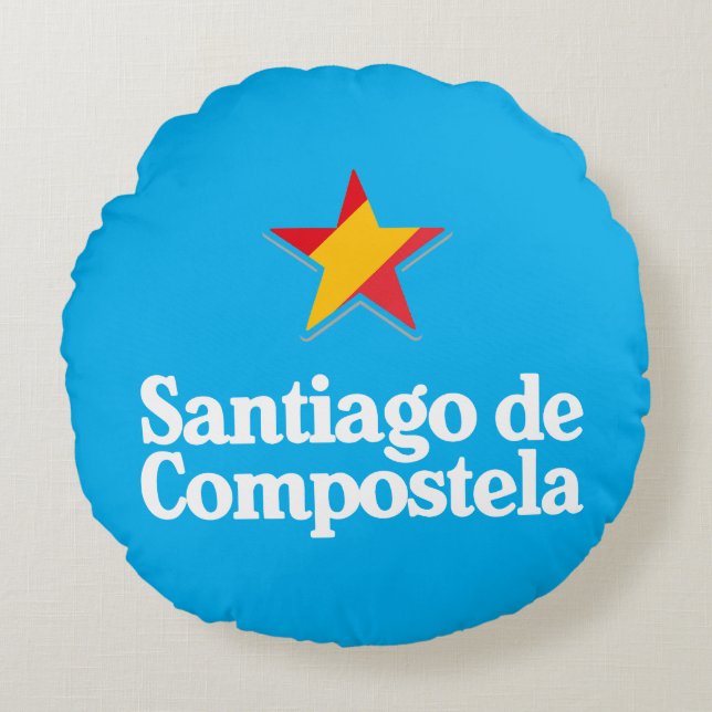 Almofada Redonda Stars of Spain – Santiago de Compostela (Frente)