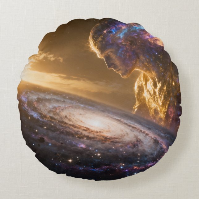 Almofada Redonda Stellar Path – Journey Through the Universe´15 (Frente)