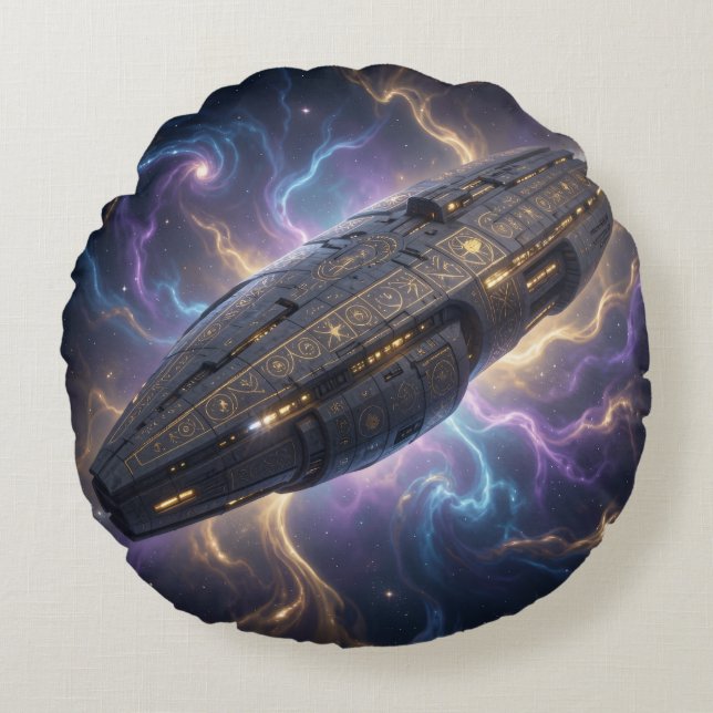 Almofada Redonda Sternenpfad – Reise durch das Universum´11 (Frente)