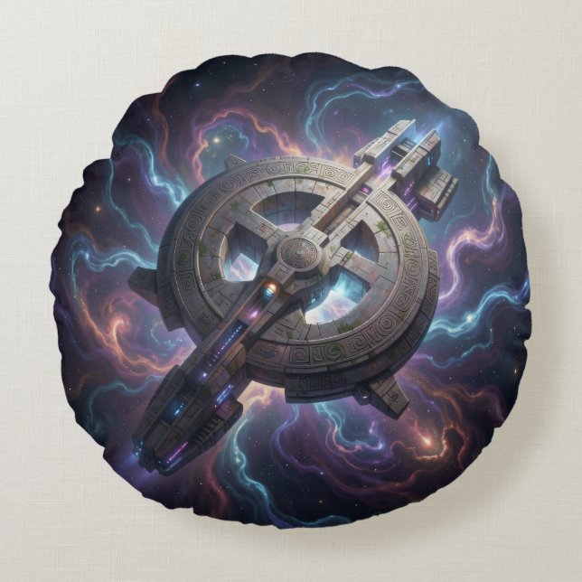 Almofada Redonda Sternenpfad – Reise durch das Universum´14 (Frente)