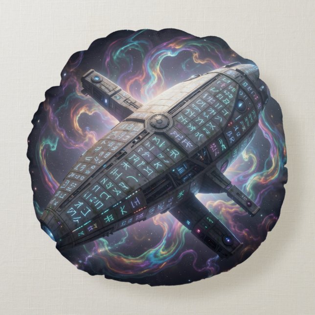 Almofada Redonda Sternenpfad – Reise durch das Universum´7 (Frente)