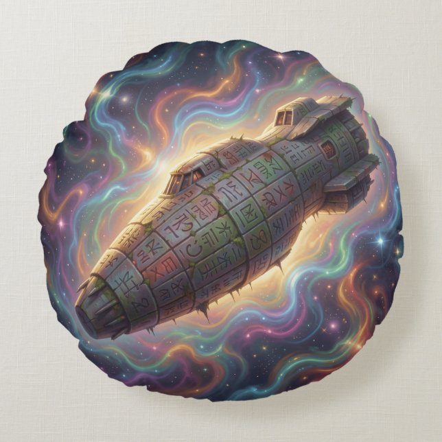 Almofada Redonda Sternenpfad – Reise durch das Universum´9 (Frente)