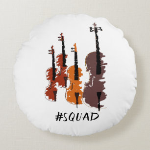 Almofada Redonda Strings Squad Music Instruments