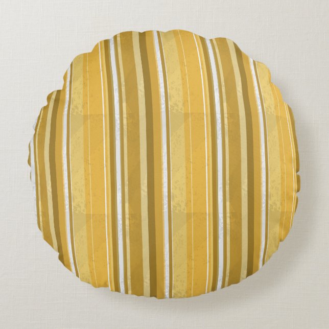 Almofada Redonda Stripes Amarelo (Frente)