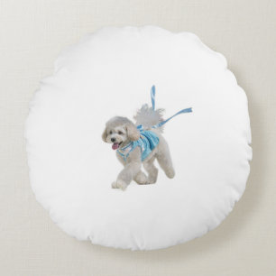 Almofada Redonda “Strut & Style” Poodle Fofa