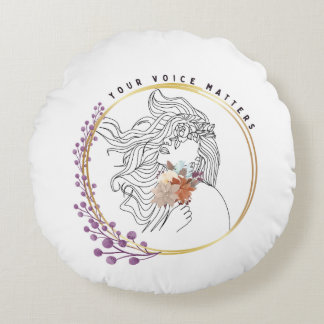 Almofada Redonda Sua Voz Importa