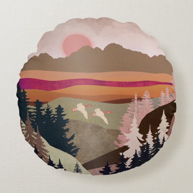 Almofada Redonda Summer Geese (Frente)