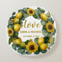 Sunflower Lemon Wreath Love Design