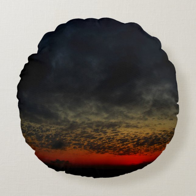Almofada Redonda Sunset Antes da Tempestade (Frente)