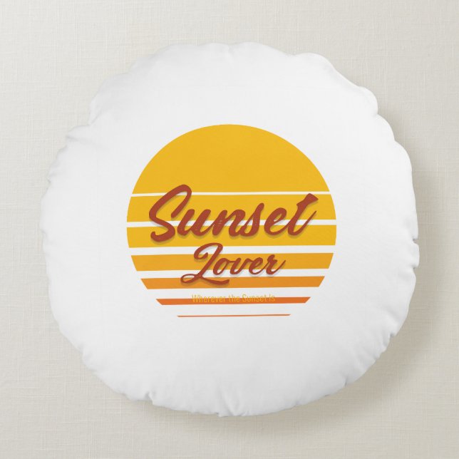 Almofada Redonda "Sunset Lover" (Frente)