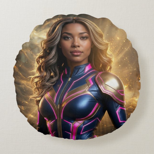 ALMOFADA REDONDA SUPERHERO - FANTASY SCI-FI (Frente)