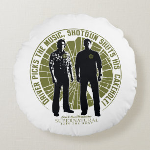 Almofada Redonda Supernatural Winchester Brothers "Shotgun"