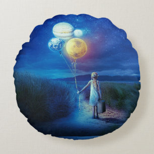 Almofada Redonda Surreal se movendo para seu futuro