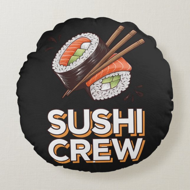 Almofada Redonda Sushi Crew (Frente)