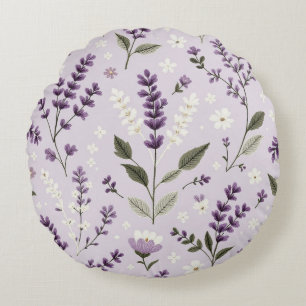 Almofada Redonda Suspiros de lavanda - Comprimido Botânico Redondo 