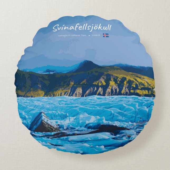 Almofada Redonda Svínafellsjökull, Iceland -  Glacier View (Frente)