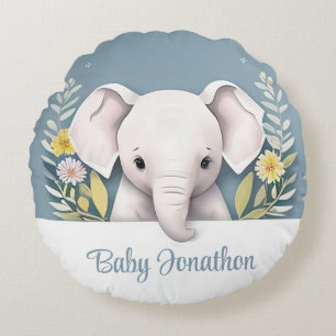 Almofada Redonda Sweet Baby Elephant