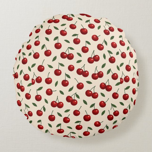 Almofada Redonda 🍒✨Sweet Cherry Minimal Collectio (Frente)