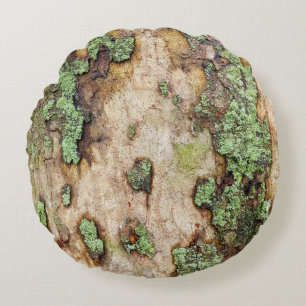 Almofada Redonda Sycamore Tree Latido Moss Lichen