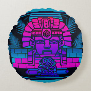 Almofada Redonda Synthwave Pharaoh