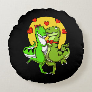 Almofada Redonda T-Rex Dinossaur - Dança de Casal
