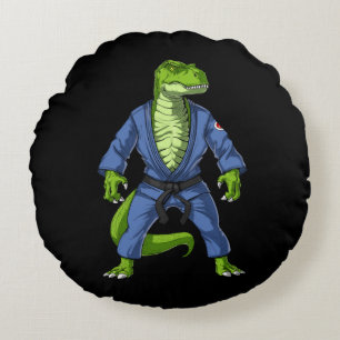 Almofada Redonda T-Rex Dinossauro Jiu-Jitsu