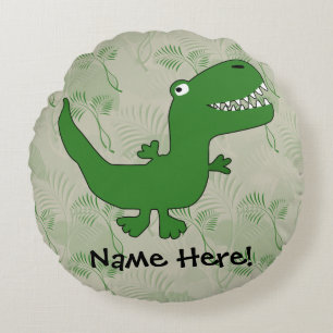 Almofada Redonda T-Rex Tyrannosaurus Rex Dinossaur Cartoon Crianças