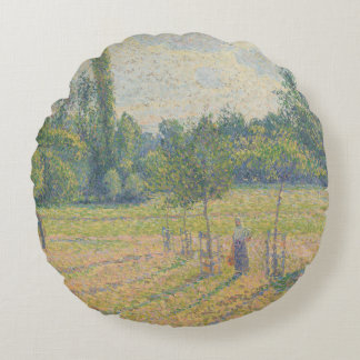 Almofada Redonda "Tarde Adiantada em nosso Prado" - Camille Pissarr