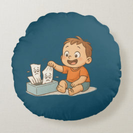 Almofada Redonda Tecidos em Problemas