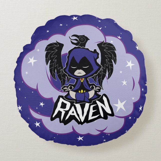 Almofada Redonda Teen Titans Go! | Ataque a Raven (Frente)