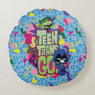 Almofada Redonda Teen Titans Go! Logotipo Impresso "Raparigas"
