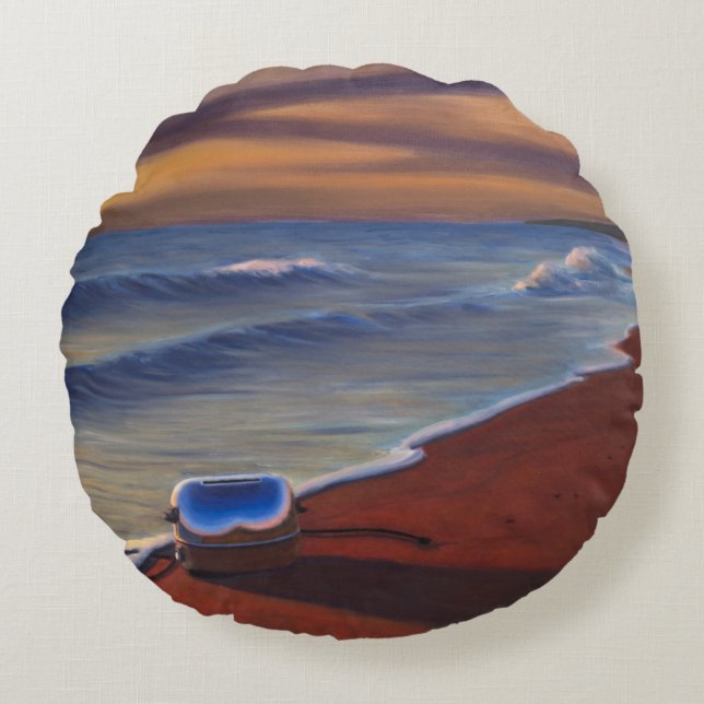 Almofada Redonda Tempo e maré 1999 (Frente)