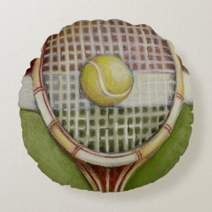 Almofada Redonda Tênis Racket com Ball Lay na Corte