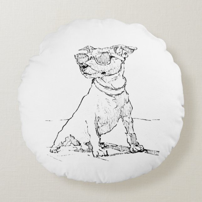 Almofada Redonda Terrier Jack Russell (Frente)