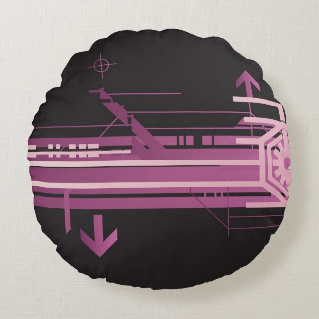 Almofada Redonda Teste padrão de intervalo mínimo técnico (Frente)