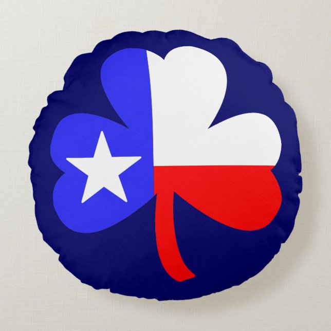 Almofada Redonda Texas Shamrock (Frente)
