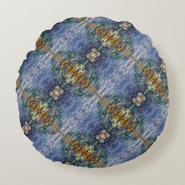 Almofada Redonda Textura #22 de obra Amanecer (Frente)