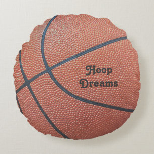 Almofada Redonda Textura de Team Spirit_Basball look_Hoops Dreams
