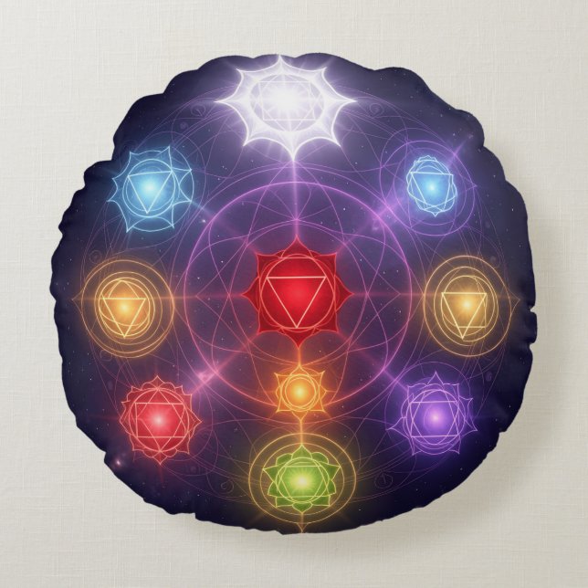 Almofada Redonda The 7 Chakras´3 (Frente)