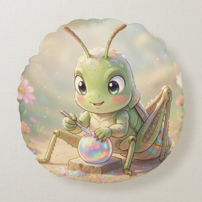 Almofada Redonda The Grasshopper and the Nectar Artwork.8 (Frente)