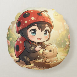 Almofada Redonda The Ladybug and the Hidden Nectar Kingdom.2